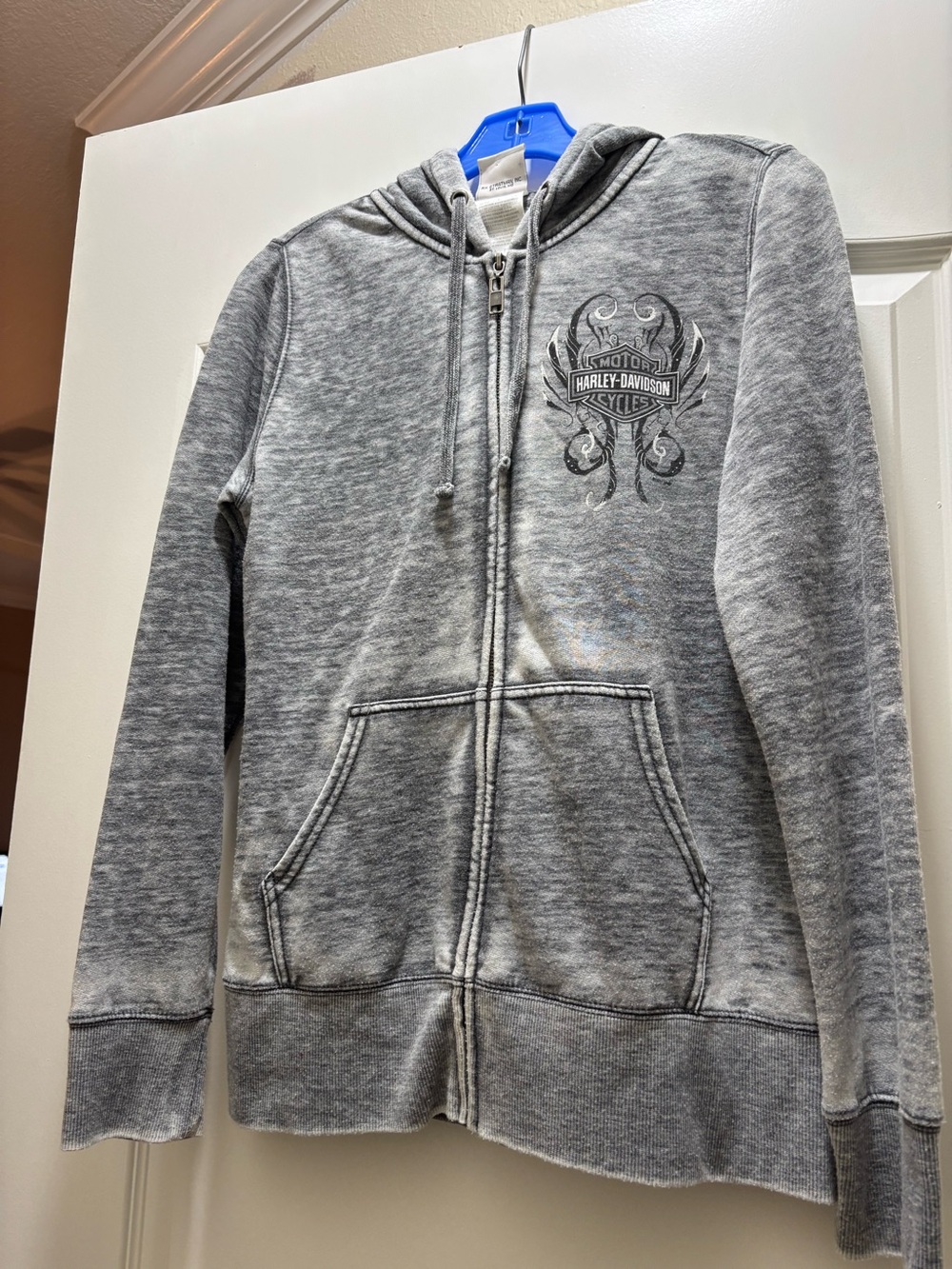 Harley-Davidson women'sGray Zip-Up Hoodie Jacket
